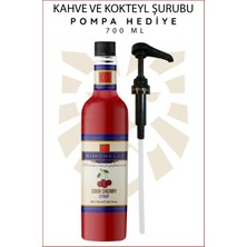 Simonelli Kahve ve Kokteyl Şurubu Vişne 700 ml + Pompa Simonelli