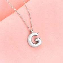 Barış Takı 925 Ayar Gümüş Inci G Harfli Hayalet Kolye