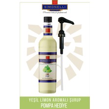 Simonelli Kahve ve Kokteyl Şurubu Lime Aromalı 700 ml + Pompa