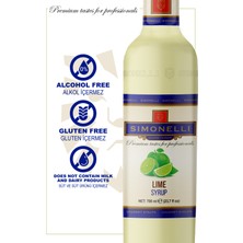 Simonelli Kahve ve Kokteyl Şurubu Lime Aromalı 700 ml + Pompa