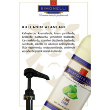 Simonelli Kahve ve Kokteyl Şurubu Lime Aromalı 700 ml + Pompa