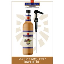 Simonelli Kahve ve Kokteyl Şurubu Chai Tea Aromalı 700 ml + Pompa