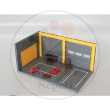 Bi'şeyler Sepeti 1:64 Mini Garaj Garage Diorama Diecast Model 2 (Araç Hariçtir.)