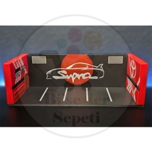 Bi'şeyler Sepeti 1:64 Toyota Supra Diorama Garaj Parking Diecast - Araç Dahil Değildir.