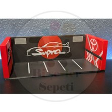 Bi'şeyler Sepeti 1:64 Toyota Supra Diorama Garaj Parking Diecast - Araç Dahil Değildir.