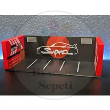 Bi'şeyler Sepeti 1:64 Toyota Supra Diorama Garaj Parking Diecast - Araç Dahil Değildir.