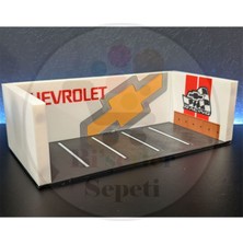 Bi'şeyler Sepeti 1:64 Chevrolet Diorama Garaj Parking Diecast - Araç Dahil Değildir.