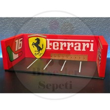 Bi'şeyler Sepeti 1:64 Ferrari Diorama Garaj Parking Diecast - Araç Dahil Değildir.