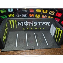 Bi'şeyler Sepeti 1:64 Monster Energy Diorama Parking Diecast - Araç Dahil Değildir.