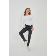 Wearflawless Kadın 3'lü Bisiklet Yaka Uzun Kollu Fitilli Bluz Set