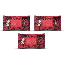 Elsine 3 Paket Red Rose Islak Havlu Mendil 90 Adet Kapaklı Gül Kokulu