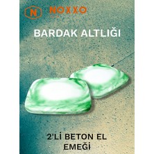 N Noxxo 2 Li Beton Bardak Altlığı Betonun Şıklığı El Emeğinin Değeri Yeşil