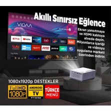 Vankyo Leisure L470A Android Tv 1080P Destekli Projeksiyon Cihazı +Auto Focus+Auto Keystone+6g Wifi+5.2 BLUETOOTH+300 Inç Yansıtma+Hifi Premium Ses Sistemi Beyaz Ps5/xbox/hdmı