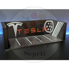 Bi'şeyler Sepeti 1:64 Tesla Diorama Garaj Parking Diecast - Araç Dahil Değildir.