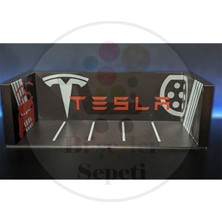 Bi'şeyler Sepeti 1:64 Tesla Diorama Garaj Parking Diecast - Araç Dahil Değildir.