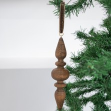 Beige & Stone X Den.Interiors  Yılbaşı Vintage Ahşap Sarkıt Noel Ağaç Süsü