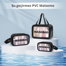 Coofbe 3 Boy Su Geçirmez Kişisel Bakım Seyahat Çantası Kozmetik Çantası Makyaj Çantası Plaj Çantası