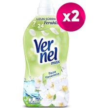 Vernel Max Konsantre Çamaşır Yumuşatıcısı Taze Yasemin  2'li Set (2x 1440ML)  (60 Yıkama)