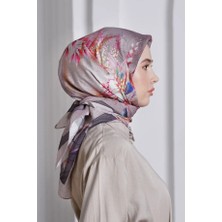 Loryan Scarf Bej Loryan Scarf Diamond Flor Eşarp