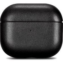 34center Airpods 4. Nesil Uyumlu  Lüks Retro Suni Deri Koruyucu Kılıf+Kanca