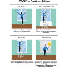 Esdeh Düz Stor Perde - Kalın Mat Stor Güneşlik Kumaş (Keten) - Alüminyum Kasa ve Boru - Eteği Dilimsiz/düz