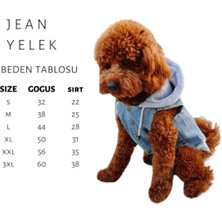 Ziggy Dog Köpek Jean Kot Yelek Gri Kapşonlu