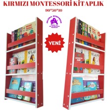 Kırmızı Montessori Kitaplık