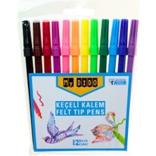 My Dido 12 Renk Keçeli Kalem Seti ve Parlak Renklerle Çocuklar İçin Güvenli