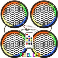 Poke Pixel Ledli 20CM Hoparlör Kapak 4ADET Animasyonlu Poke PK-5651