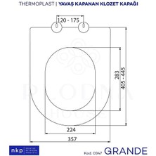 Plodna House D-Form Universal Kemer Grande Yavaş Kapanan Klozet Kapağı Tak Çıkart Özellikli