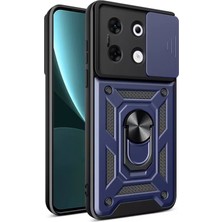 Nevarium Infinix Zero 30 5g Uyumlu Kılıf Pars Lens Sürgülü Yüzüklü Standlı Korumalı Kılıf