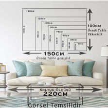 Emilart Büyük Yapraklar Kanvas Tablo - Modern Duvar Tablosu - Canvas Tablo - Duvar Dekorasyonu - Duvar Süsü