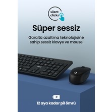 Daxi MK150 Wireless Sessiz 2.4ghz Kablosuz Türkçe Q Klavye Mouse Seti