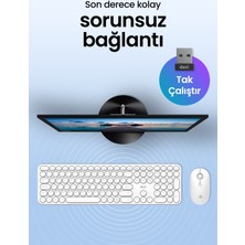 Daxi MK250 Elegance Sessiz 2.4ghz Kablosuz Türkçe Q Klavye Mouse Seti