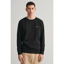Erkek Bisiklet Yaka Sweatshirt - Siyah