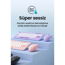 Daxi MK350 Creator Pro Sessiz 3 Kanallı Bluetooth + 2.4g Wireless Türkçe Q Klavye Mouse Seti