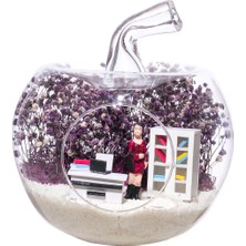 Çiçekbi Teraryum Mini Yeni Iş Kadını -  Mor 3