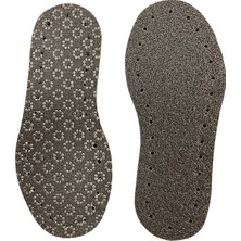 6' Lı Siyah Hobi Örgü Panduf Patik Tabanı Kaydırmaz -Eva-Yün Keçe 3 Katlı Delikli Patik Tabanlığ