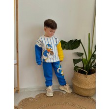 Sacro Kids Donald Duck Baskılı Eşofman-Sweatshirt 3 Iplik Şardonlu Kışlık Erkek Çocuk Takım