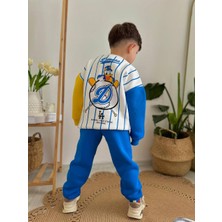 Sacro Kids Donald Duck Baskılı Eşofman-Sweatshirt 3 Iplik Şardonlu Kışlık Erkek Çocuk Takım