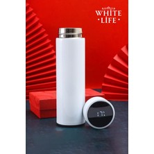 White Life Dijital Sıcaklık Göstergeli Termos 500ML Beyaz