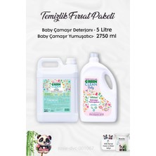 Green Clean Baby Bitkisel Çamaşır Yumuşatıcı 2750 Ml, Çamaşır Deterjanı 5lt ve Rosıe