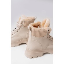 Bej Bağcıklı Günlük Kadın Bot Bayan BOTASM-080