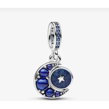 Hector Co Jewellery Işıltılı Ay Dönen Sallantılı Charm
