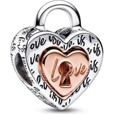 Hector Co Jewellery Iki Renkli Asma Kilit Charm