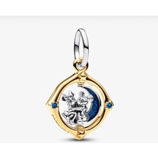 Hector Co Jewellery Disney Mickey Mouse ve Minnie Mouse Iki Renkli Dönen Ay Sallantılı Charm