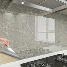 Petinka Sticker Mermer Desenli 60CM x 5m Kolay Uygulama Suya Dayanıklı Atina Grisi Folyo