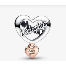 Hector Co Jewellery Seni Seviyorum Kızım Kalp Charm