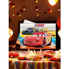 VibeHome Cars Temalı 120 x 180 Masa Örtüsü - Doğum Günü Parti ve Eğlenceli Etkinlikler Için