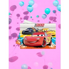 VibeHome Cars Temalı 120 x 180 Masa Örtüsü - Doğum Günü Parti ve Eğlenceli Etkinlikler Için